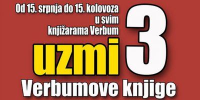 Akcija &bdquo;Uzmi 3 &ndash; plati 2" u knjižarama Verbum
