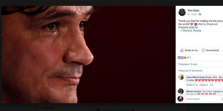 Toni Dalić dirljivom objavom zahvalio ocu &lsquo;Hvala ti tata što si me učinio najponosnijim sinom na svijetu&rsquo;
