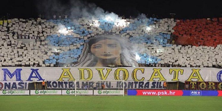 Torcida impresionirala: razvila sliku Gospe i zapjevala &ldquo;Rajska djevo, kraljice Hrvata&rdquo;