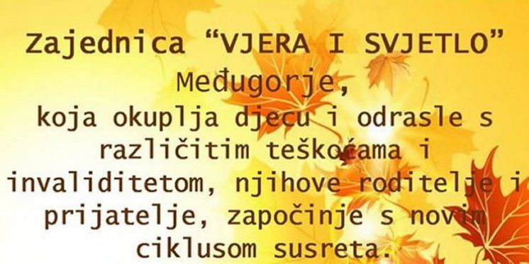 Novi susret zajednice &bdquo;VJERA I SVJETLO&ldquo;