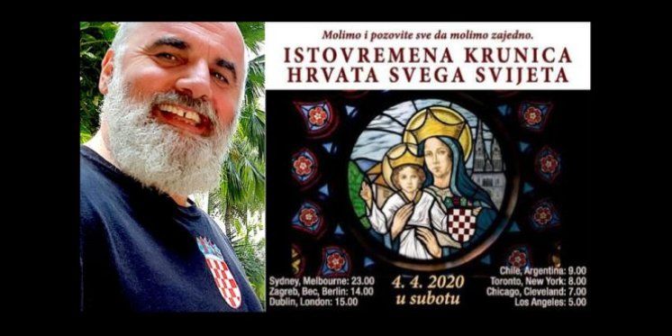 Pater Ike pozvao sve Hrvate svijeta na molitvu krunice u isti čas: "Razglasite molim vas ovaj događaj"