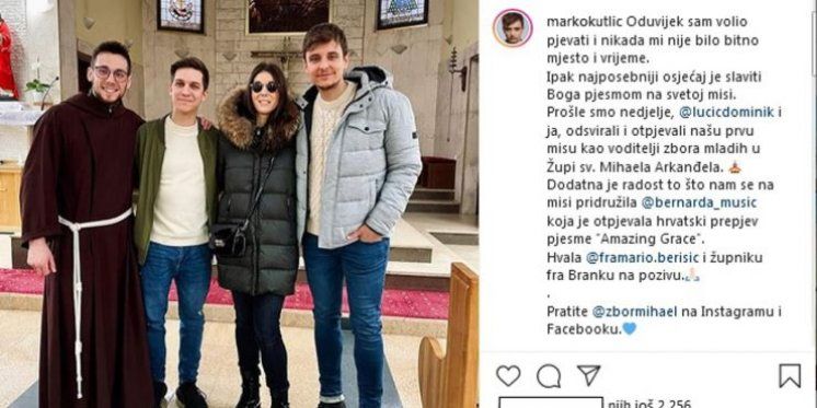 Marko Kutlić pohvalio se angažmanom u crkvi: 'Najposebniji osjećaj je slaviti Boga pjesmom'