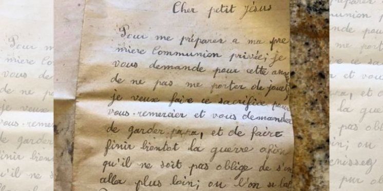 Dječakovo pismo Isusu napisano prije 82 godine slučajno pronađeno: &bdquo;Mali Isuse, čekam te! Blagoslovi sve one koje volim &rdquo;