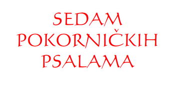 Sedam pokorničkih psalama